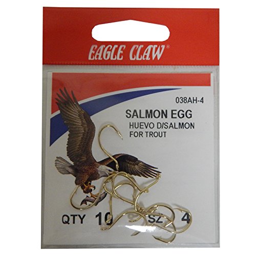 Eagle Claw lachs Ei Haken für Forellen Gold SZ4 10PK, 038 ah-4 von Eagle Claw