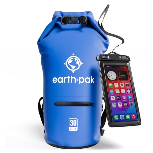 Earth Pak Torrent Serie Dry Bag wassersdichte Tasche mit verstellbarem Schultergurt und wasserfester Handyhülle Ideal beim Kajak Fahren Angeln Rafting Blau 30L Earth Pak Torrent Serie Dry Bag wassersdichte Tasche mit verstellbarem Schultergurt und wasserfester Handyhülle Ideal beim Kajak Fahren Angeln Rafting Blau 30L von Earth Pak