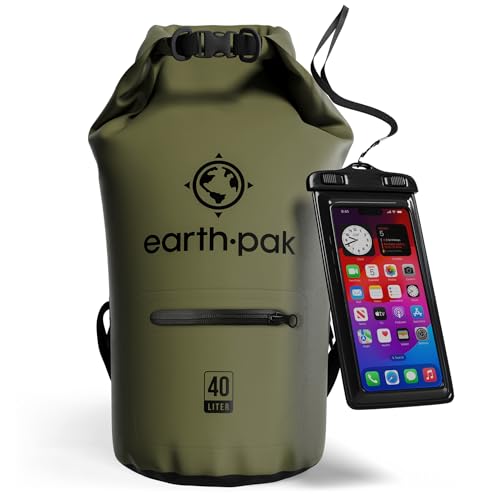 Earth Pak Torrent Serie Dry Bag wassersdichte Tasche mit verstellbarem Schultergurt und wasserfester Handyhülle Ideal beim Kajak Fahren Angeln Rafting Grün 40L Earth Pak Torrent Serie Dry Bag wassersdichte Tasche mit verstellbarem Schultergurt und wasserfester Handyhülle Ideal beim Kajak Fahren Angeln Rafting Grün 40L von Earth Pak