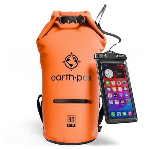 Earth Pak Torrent Serie Dry Bag wassersdichte Tasche mit verstellbarem Schultergurt und wasserfester Handyhülle Ideal beim Kajak Fahren Angeln Rafting Orang 30L Earth Pak Torrent Serie Dry Bag wassersdichte Tasche mit verstellbarem Schultergurt und wasserfester Handyhülle Ideal beim Kajak Fahren Angeln Rafting Orang 30L von Earth Pak
