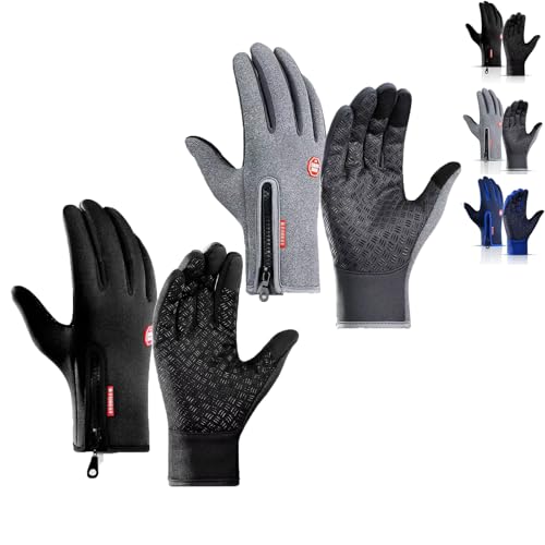 EasPowest Frostfit Thermo Handschuhe,Frostfit – Thermo Handschuhe Für Jedes Abenteue,Thermo Handschuhe Herren Frostfit (L,Black+Gray) von EasPowest