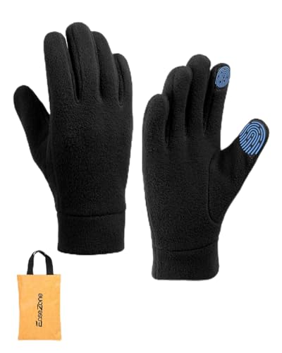 EaseZone Winterhandschuhe Herren & Damen Fahrrad Handschuhe Winddicht Handschuhe Damen Thermohandschuhe Fahrradhandschuhe Laufhandschuhe Touchscreen Schwarz Polarfleece mit Aufbewahrungstasche, L EaseZone Winterhandschuhe Herren & Damen Fahrrad Handschuhe Winddicht Handschuhe Damen Thermohandschuhe Fahrradhandschuhe Laufhandschuhe Touchscreen Schwarz Polarfleece mit Aufbewahrungstasche, L von EaseZone