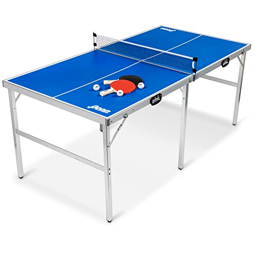 Penn Platzsparender Tischtennis-Tisch – komplett montiert, 1,8 m x 9,1 m, für drinnen und draußen, tragbarer Tisch mit Netz, 2 Ping-Pong-Paddeln und 4 Bällen, 10 Minuten aufgebaut Penn Platzsparender Tischtennis-Tisch – komplett montiert, 1,8 m x 9,1 m, für drinnen und draußen, tragbarer Tisch mit Netz, 2 Ping-Pong-Paddeln und 4 Bällen, 10 Minuten aufgebaut von EastPoint Sports