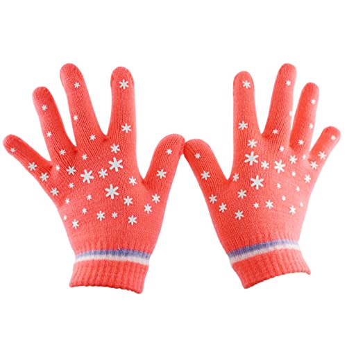 Eastlion Kinder Warm Handschuhe Fünf Finger gestrickte Wolle Handschuhe,Rot Eastlion Kinder Warm Handschuhe Fünf Finger gestrickte Wolle Handschuhe,Rot von Eastlion