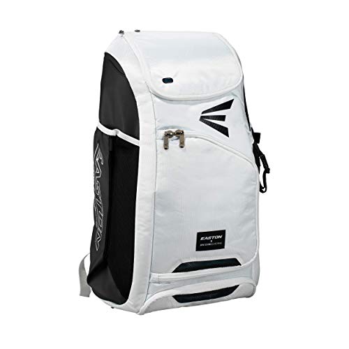 Easton JEN SCHRO Edition Softball Catchers Bat and Equipment Backpack | 2021 | White | Female Inspiration Lining | Vented Main Gear Compartment | 2 Bats Sleeves | Side Leg Guard Pockets | E700CBP von Easton