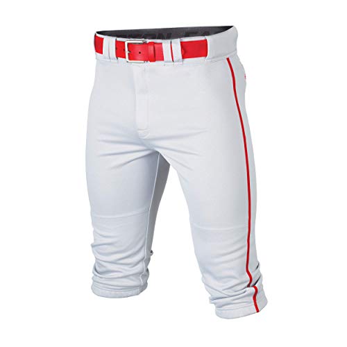 Easton Jungen Solid/Piped Baseball-Hose, Weiß/Rot paspeliert, Large von Easton