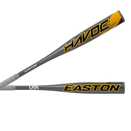 Easton - MLB - Baseball - Havoc - Youth - Baseball Bat - USA Logo - 2 ¼ inch Barrel - Gray/Orange (29"/19 Ounce (-10)) von Easton