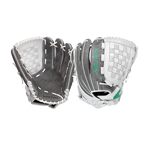 Easton Damen FUNDAMENTAL Softball-Handschuh, Basket Web | Grau/Weiß/Mint, 12.5" | Outfield/Pitcher Easton Damen FUNDAMENTAL Softball-Handschuh, Basket Web | Grau/Weiß/Mint, 12.5" | Outfield/Pitcher von Easton