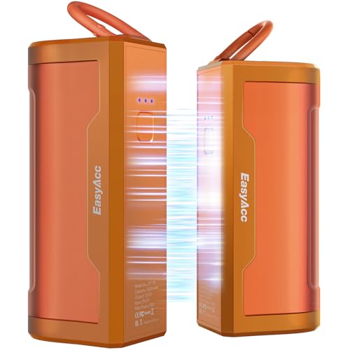 Magnetic Wiederaufladbare Handwärmers 10000mAh, EasyAcc Split-Magnetic 2er-Pack Handwärmer Elektrisch Reusable 3 Heizmodi schnelleres Aufheizen Up to 55°C für Outdoor Sports Raynaud's im Winter OT115 von EasyAcc