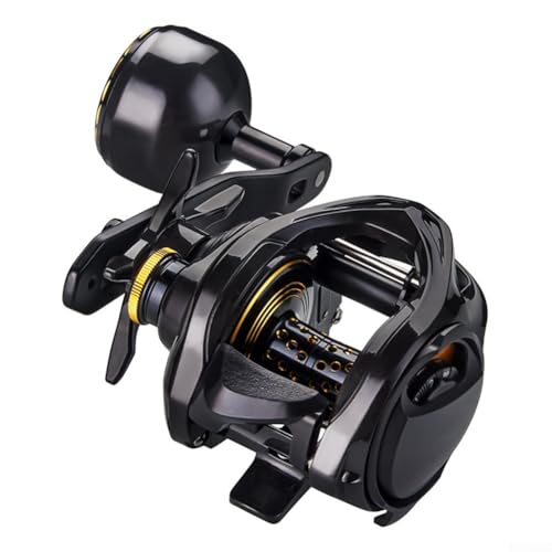 Baitcast-Angelrolle kombiniert starkes Getriebesystem mit effektivem Bremsmechanismus für Angler (rechte Hand) von EasyByMall