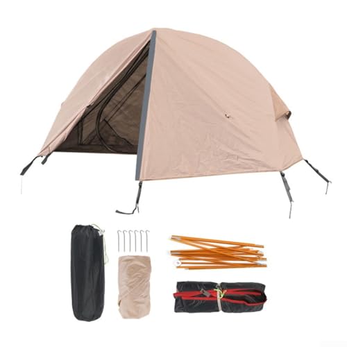 Camping-Zelt-Kinderbett, multifunktional, faltbares Zelt, 210D-Oxford-Stoff + Netzgewebe + Aluminiumlegierung, für Camping, Wandern, Rucksackreisen (Khaki) von EasyByMall