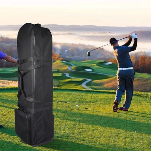 Golf-Reisetasche, 900D strapazierfähiges Oxford-Gewebe, verschleißfest, wasserdicht, Golf-Reisetasche mit verstärkten Rädern, faltbar, für Männer und Frauen von EasyByMall