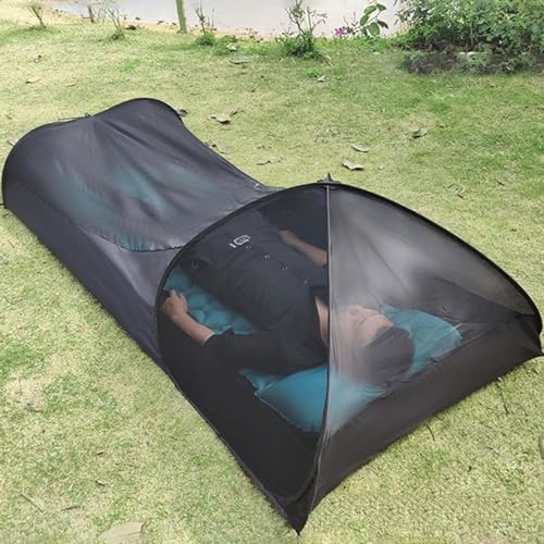 Netz-Zelt, Mesh-Innenzelt mit guter Belüftung, ultraleichtes Trekker-Rucksack-Zelt, für 1 Person, Sommerzelt, 209,8 x 104,9 x 50 cm von EasyByMall