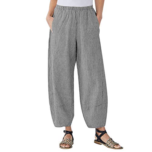 Eauptffy Jogginghose Damen Lang Frauen + Größe Komfort Hosen Mit Geradem Breiten Fuß Lose Gestreifte Taschenhose Pyjamahose Lustig Jacke Y2K Boulderhose Damen Kurze Sporthose Laufhose von Eauptffy