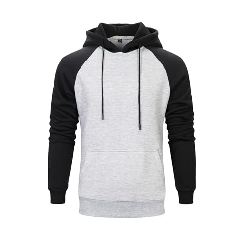 Herren Hoodie, Kapuzenpullover Herren Oversized, Kapuzen-Sweatshirt Drawstring Winter Sweatshirts Kapuzen Training Hooded Jacket Lässiger Entspannt Paar Kleidung Fashion Farbblock von Eauptffy