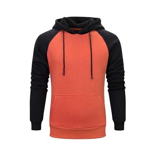 Herren Hoodie, Kapuzenpullover Herren Oversized, Kapuzen-Sweatshirt Drawstring Winter Sweatshirts Kapuzen Training Hooded Jacket Lässiger Entspannt Paar Kleidung Fashion Farbblock von Eauptffy