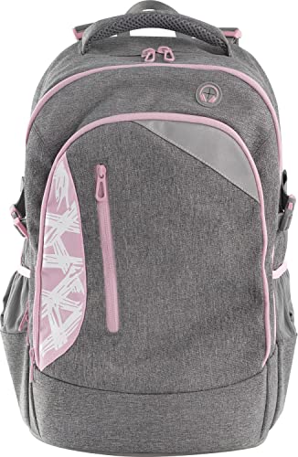 Eberhard Faber 577626 - Schulrucksack Teenager grau-rosa, X-Style, 30 Liter Volumen von Eberhard Faber