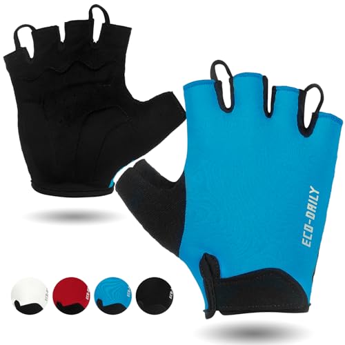 Eco-daily Fahrradhandschuhe Halbfinger Herren Damen,Sommer Fahrrad Handschuh Kurz with Gepolstert Atmungsaktive Radsporthandschuhe für Mountainbike & Rennrad(L,Blau Eco-daily Fahrradhandschuhe Halbfinger Herren Damen,Sommer Fahrrad Handschuh Kurz with Gepolstert Atmungsaktive Radsporthandschuhe für Mountainbike & Rennrad(L,Blau von Eco-daily