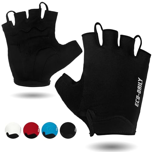 Eco-daily Fahrradhandschuhe Halbfinger Herren Damen,Sommer Fahrrad Handschuh Kurz with Gepolstert Atmungsaktive Radsporthandschuhe für Mountainbike & Rennrad(L,Schwarz Eco-daily Fahrradhandschuhe Halbfinger Herren Damen,Sommer Fahrrad Handschuh Kurz with Gepolstert Atmungsaktive Radsporthandschuhe für Mountainbike & Rennrad(L,Schwarz von Eco-daily