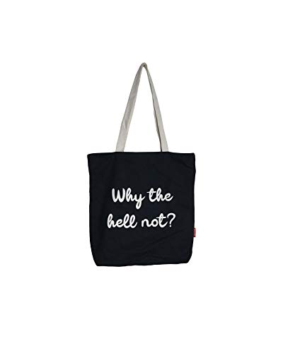 Hello-Bags. Canvas-Einkaufstasche. Außen: 100% Baumwolle. Inklusive Reißverschluss, Futter und Innentasche. Verpackt in einem Kraft Geschenkumschlag. Modell: „WHYTHE“. Farbe: Ecru/Schwarz. von hello-bags