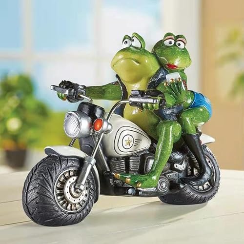Ecoodisk Harzornamente Gartenfigur Frosch wetterfeste Cowboy -Frösche Reiten Motorrad Gartenhandwerk Garten Dekoration Geschenk für Balkon Terrassen Teich Künstliche Stein dekorative Figur Frosch Ecoodisk Harzornamente Gartenfigur Frosch wetterfeste Cowboy -Frösche Reiten Motorrad Gartenhandwerk Garten Dekoration Geschenk für Balkon Terrassen Teich Künstliche Stein dekorative Figur Frosch von Ecoodisk