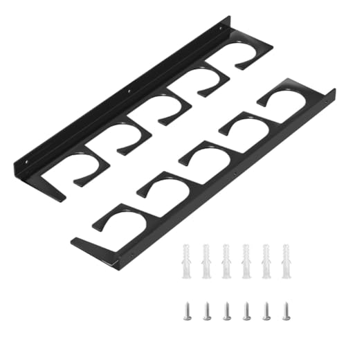 Ecverbyh Angelrutenständer Aus Schmiedeeisen, Kann An Wand oder Decke Aufgehängt Werden, Horizontale Halterung, Bietet Platz für 6 Angelruten von Ecverbyh