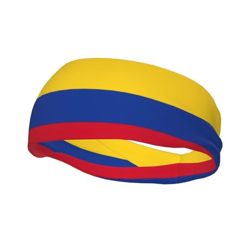 Stirnband mit Flagge von Kolumbien, Sport, Laufen, für Damen und Herren, Workout, Schweißbänder, Stirnbänder für Yoga, Fitnessstudio, Camping von EdWal