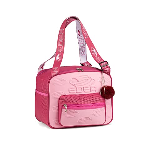 Edea Würfeltasche für Schlittschuhe, Fuxia-Farbe, Kombination aus weichem und geprägtem Hartpolyester, mehrere Taschen, Nietenboden, verstellbare Griffe von Edea