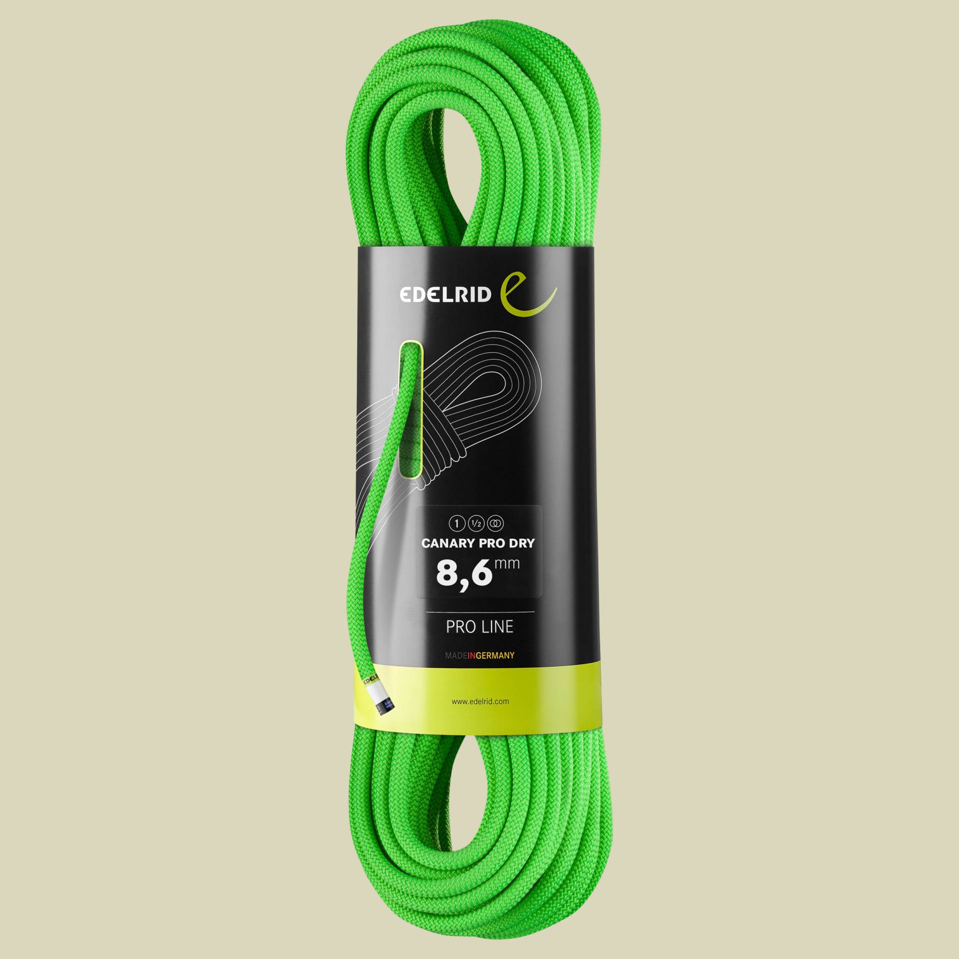 Canary Pro Dry 8.6 mm neon green 40 m von Edelrid