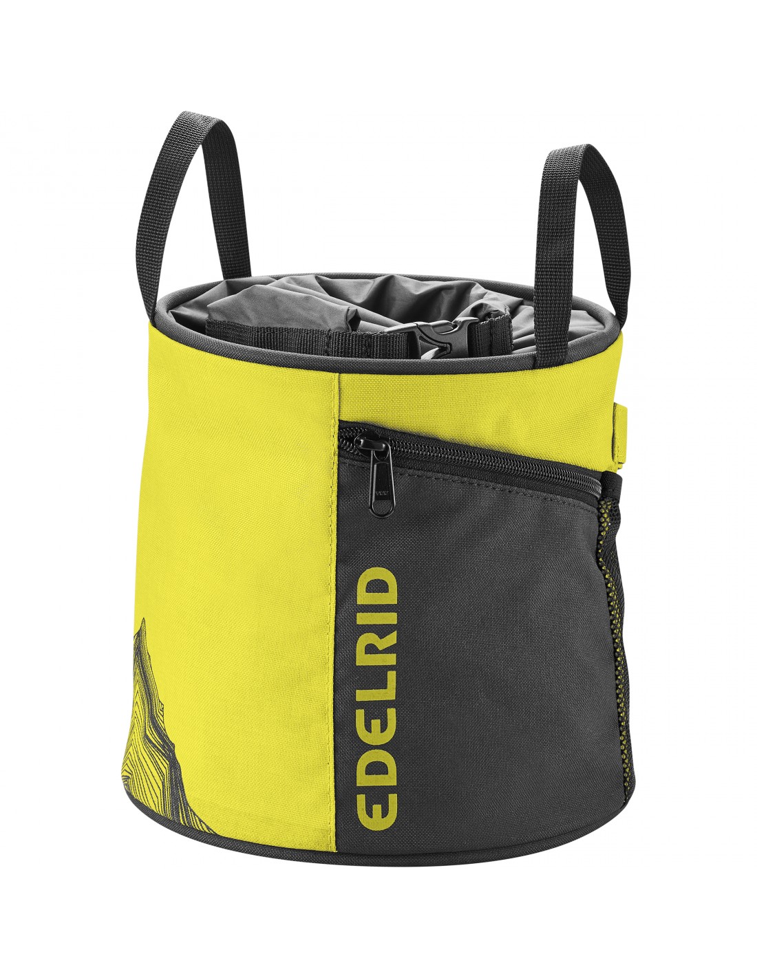 Edelrid Chalkbag Boulder Bag Herkules, wasabi Chalkbag Verwendung - Bouldern, Chalkbag Farbe - Schwarz/Gelb, von Edelrid