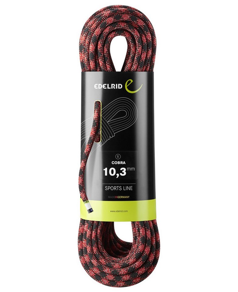 Edelrid Cobra 10,3mm Kletterseil (1-tlg), Thermo Shield Behandlung, hohe Abriebfestigkeit, Mittelmarkierung von Edelrid