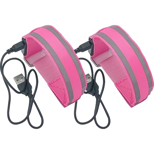 Editbar 2er Set LED Armband Aufladbar - Leuchtarmband für Laufen & Radfahren, Reflektierendes USB Lichtarmband, Led Armbänder Leuchtband, Reflektorband Licht Für Nachtlauf,Outdoor Sport,Konzerte(Rosa) Editbar 2er Set LED Armband Aufladbar - Leuchtarmband für Laufen & Radfahren, Reflektierendes USB Lichtarmband, Led Armbänder Leuchtband, Reflektorband Licht Für Nachtlauf,Outdoor Sport,Konzerte(Rosa) von Editbar