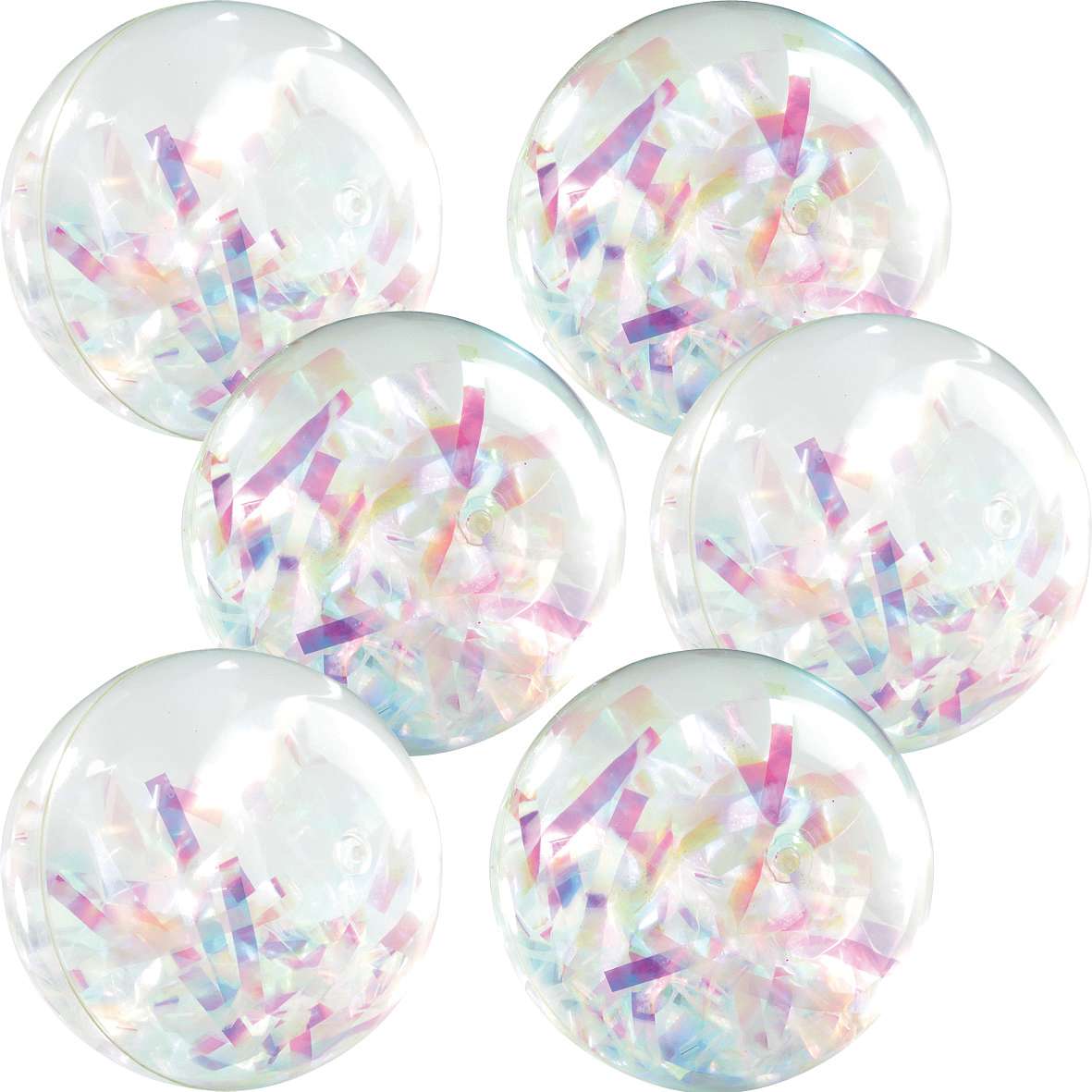 EduPlay Flummi-Ball "Diamant Regenbogen", 6er Set von EduPlay