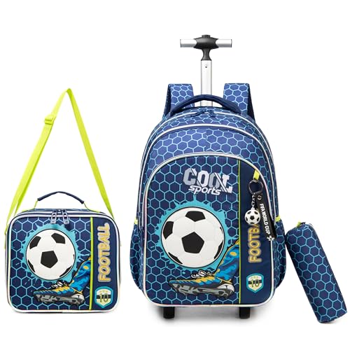 Egchescebo Rollrucksack für Jungen, 43,2 cm, mit Rollen, Trolley mit Rädern, Blau-40419-zq-lg, 17, Reiserucksäcke Egchescebo Rollrucksack für Jungen, 43,2 cm, mit Rollen, Trolley mit Rädern, Blau-40419-zq-lg, 17, Reiserucksäcke von Egchescebo