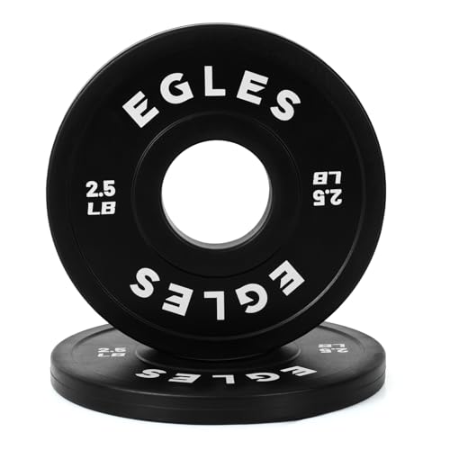 EGLES Wechselscheiben 1,1 kg, schwarz, gummierte Hantelscheiben, paarweise, olympische Hantelscheiben, passend für 5,1 cm Langhanteln, Krafttraining, Fitnessstudio & Fitness, Wechselhantelscheiben von Egles