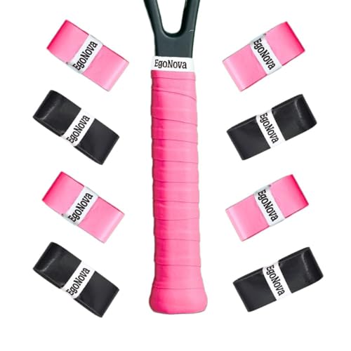 EgoNova Griffband für Tennisschläger ultradünn (Rosa/Schwarz) von EgoNova