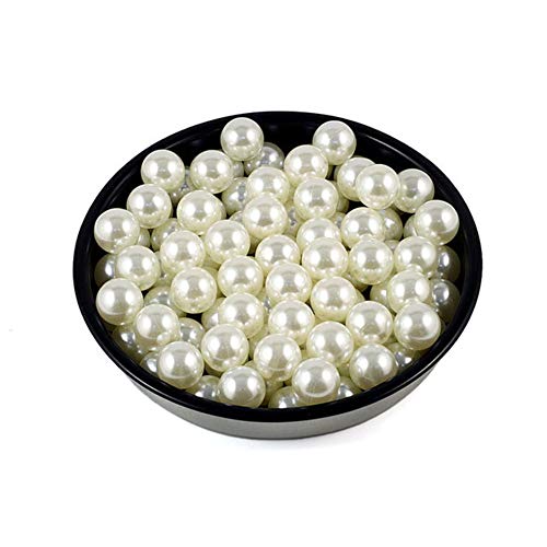 Egurs 100 Stück Dekoperlen Elfenbein Kunstperlen ABS Perlen für DIY, Vasenfüllung, Hochzeit, Geburtstagsparty, Heimdekoration 10mm Egurs 100 Stück Dekoperlen Elfenbein Kunstperlen ABS Perlen für DIY, Vasenfüllung, Hochzeit, Geburtstagsparty, Heimdekoration 10mm von Egurs