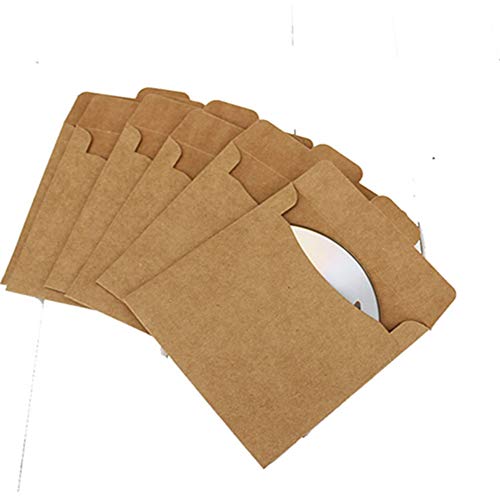 Egurs 20 stück CD Hüllen Kraftpapier CD Tasche CD DVD Umschlag Papierhüllen Umschlaghüllen von Egurs