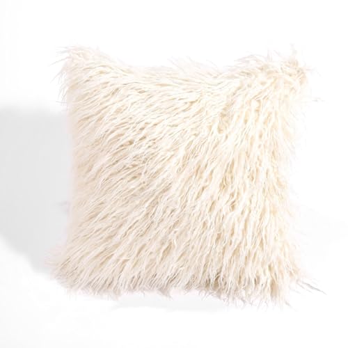 Egurs 2er Set Kunstfell Kissenbezug Langhaar Plüsch Kopfkissenbezug ZierKissenbezug Flauschig Felloptik Dekorative Kissenbezüge Kissen Couchkissen Künstlich Pelz Throw Kissenhülle Beige Egurs 2er Set Kunstfell Kissenbezug Langhaar Plüsch Kopfkissenbezug ZierKissenbezug Flauschig Felloptik Dekorative Kissenbezüge Kissen Couchkissen Künstlich Pelz Throw Kissenhülle Beige von Egurs
