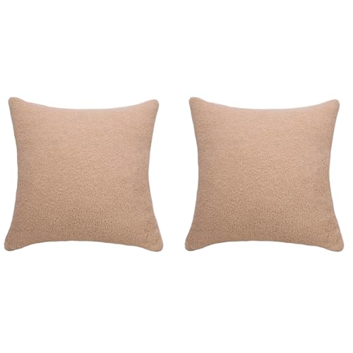 Egurs 2er Set Teddy Plüsch Kopfkissenbezug Flauschig Teddy Fleece Kissenbezug Quadratisch Deko Kissenbezüge Teddyfell Kissenhülle Einfarbig Sofakissenbezug Plüschkissen 45x45cm Beige Egurs 2er Set Teddy Plüsch Kopfkissenbezug Flauschig Teddy Fleece Kissenbezug Quadratisch Deko Kissenbezüge Teddyfell Kissenhülle Einfarbig Sofakissenbezug Plüschkissen 45x45cm Beige von Egurs