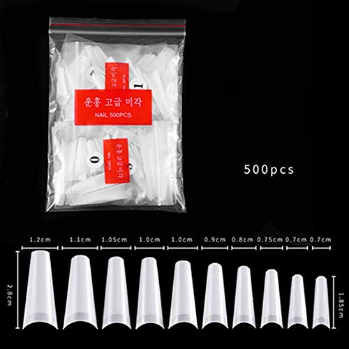 Egurs 500 Stück Falsche Nägel Lang Ballerina Nageltips French Nägel Tips Kunstnägel Acryl Künstlich Nagelspitzen,10 Größen Weiß Egurs 500 Stück Falsche Nägel Lang Ballerina Nageltips French Nägel Tips Kunstnägel Acryl Künstlich Nagelspitzen,10 Größen Weiß von Egurs