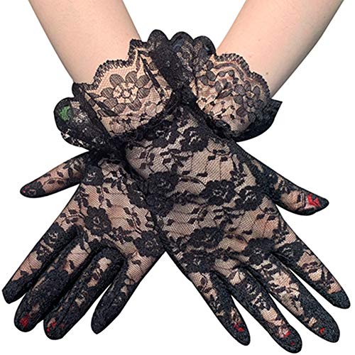 Egurs Frauen Spitze Handschuhe Transparent Netzstoff Lace Handschuhe Hochzeit Abend Opera Fest Party Sexy Handschuhe Schwarz Egurs Frauen Spitze Handschuhe Transparent Netzstoff Lace Handschuhe Hochzeit Abend Opera Fest Party Sexy Handschuhe Schwarz von Egurs
