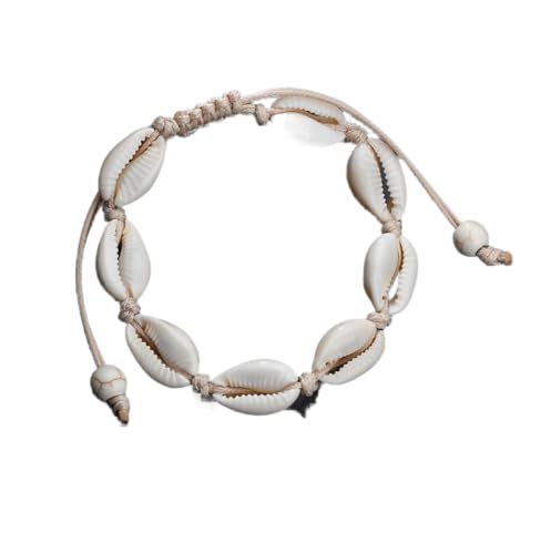 Egurs Hawaiian Style Armband Natürliche Muschel Handgewebte Verstellbare Fußkette Meer Strand Ferien Weiß Egurs Hawaiian Style Armband Natürliche Muschel Handgewebte Verstellbare Fußkette Meer Strand Ferien Weiß von Egurs