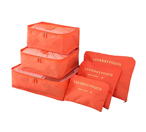 Egurs Koffer Organizer Set 6-teilig Packwürfel Packing Cubes Reisen Organizer Tasche Kofferorganizer Kleidertaschen Schuhbeutel Kosmetiktasche Unterwäschebeutel Kordelzugtasche Orange Egurs Koffer Organizer Set 6-teilig Packwürfel Packing Cubes Reisen Organizer Tasche Kofferorganizer Kleidertaschen Schuhbeutel Kosmetiktasche Unterwäschebeutel Kordelzugtasche Orange von Egurs