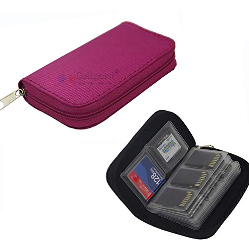 Egurs Speicherkarten Tasche mit 22 Schlitzen Speicherstick Organizer Aufbewahrungs Tasche für Micro SD SDHC Rose rot Egurs Speicherkarten Tasche mit 22 Schlitzen Speicherstick Organizer Aufbewahrungs Tasche für Micro SD SDHC Rose rot von Egurs