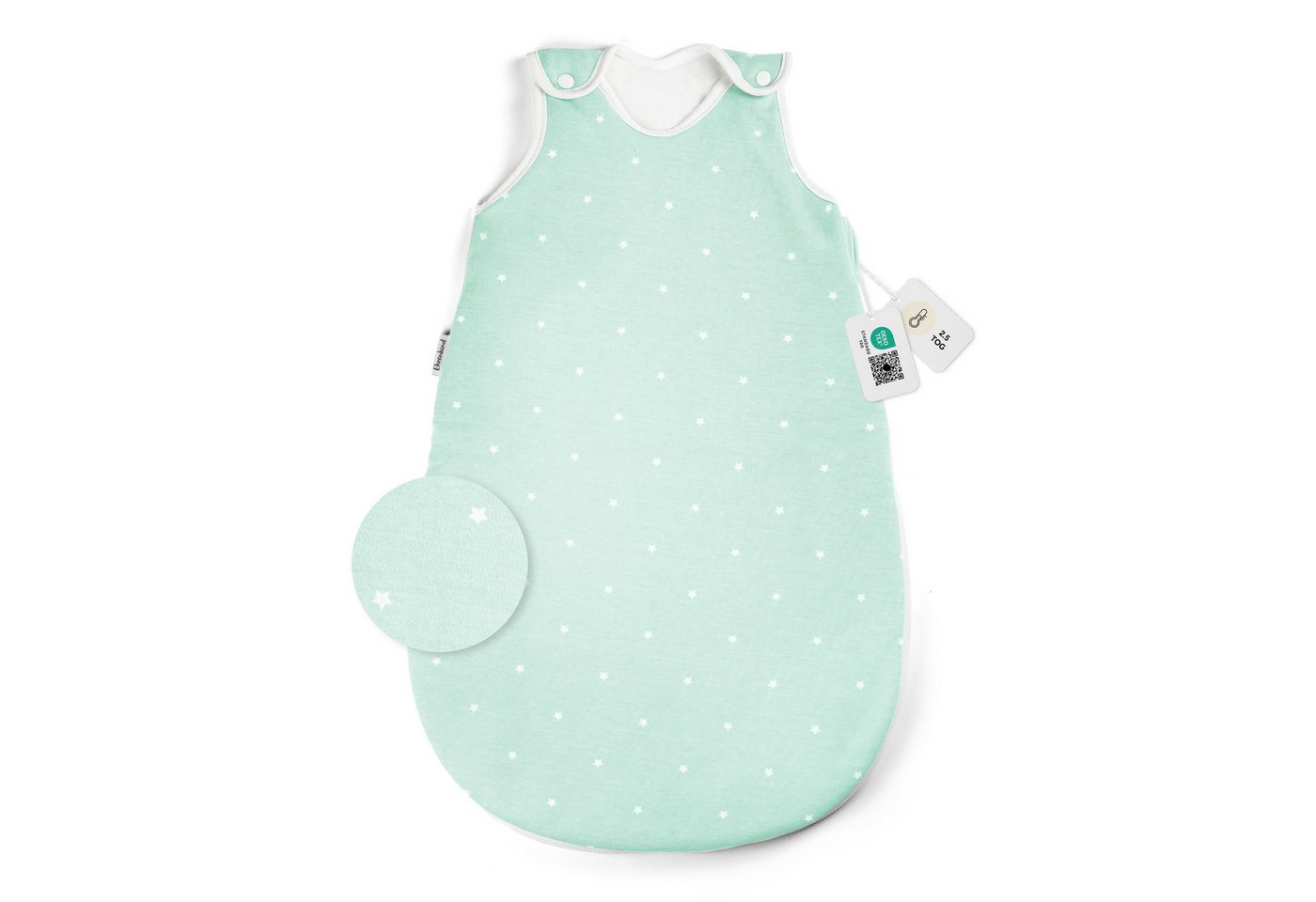 Ehrenkind Babyschlafsack Sommer, Rund, Bio-Baumwolle (Standard by OEKO-TEX, 100% Bio-Baumwolle, Sommerschlafsack, 1.0 TOG), Schlafsack Baby,  Baby Schlafsack von Ehrenkind