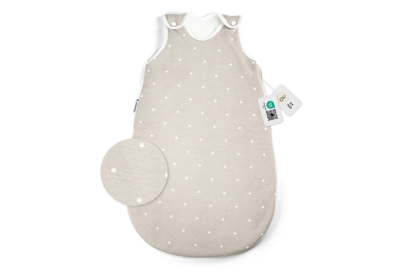 Ehrenkind Babyschlafsack Sommer, Rund, Bio-Baumwolle (Standard by OEKO-TEX, 100% Bio-Baumwolle, Sommerschlafsack, 1.0 TOG), Schlafsack Baby,  Baby Schlafsack von Ehrenkind