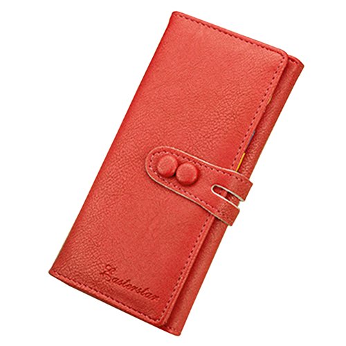 Eighosee Damen-Geldbörse, weiches PU-Leder, Haspengeldbörse, Clutch, Orange, 19x8x2,5cm Eighosee Damen-Geldbörse, weiches PU-Leder, Haspengeldbörse, Clutch, Orange, 19x8x2,5cm von Eighosee