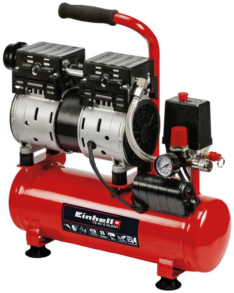Einhell Kompressor TE-AC 6 Silent, 550 W, max. 8 bar, 6 l, 1-tlg. Einhell Kompressor TE-AC 6 Silent, 550 W, max. 8 bar, 6 l, 1-tlg. von Einhell