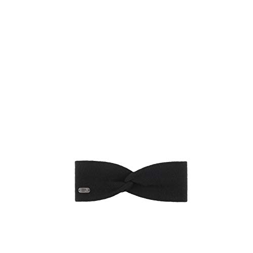 Eisbär Damen Stirnband Birla STB, schwarz, one size, 85017 - elegantes Stirnband mit Wickeldetail, super weich durch den Materialmix mit Kaschmir, Höhe: 9 cm, perfekt für Kopfumfang 56-58 cm von Eisbär